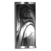 Contemporary Cylinder Noir Swirl Fused Glass Wall Sconce - Meyda 68848