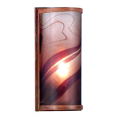 Contemporary Cylinder Chambord Swirl Fused Glass Wall Sconce - Meyda 70872