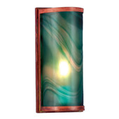 Contemporary Cylinder Mente Swirl Fused Glass Wall Sconce - Meyda 70878