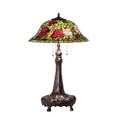 Tiffany Rosebush 31" High Table Lamp - Meyda 71388