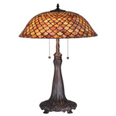 Tiffany Fishscale Table Lamp - Meyda 74040