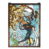 Tiffany Mermaid Stained Glass Window - Meyda Tiffany 78086