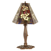 Tiffany Oriental Peony Accent Lamp - Meyda 81619