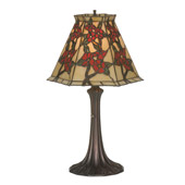 Tiffany Oriental Peony Accent Lamp - Meyda 81620