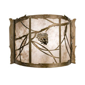 Rustic Whispering Pines Wall Sconce - Meyda 82134