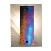 Contemporary Aurora Borealis Fused Glass Wall Sconce - Meyda 82491