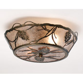 Rustic Whispering Pines Flush Mount Ceiling Fixture - Meyda 82538