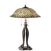 Tiffany Fishscale 30" High Table Lamp - Meyda 98134