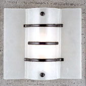 Contemporary Fused Glass Robbi Wall Sconce - Meyda 98171