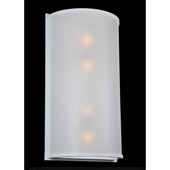 Contemporary Cylinder Frosted White Wall Sconce - Meyda 98864