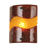 Contemporary Pietre Fused Glass Wall Sconce - Meyda 98905