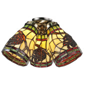 Rustic Pinecone Dome Fan Light Shade - Meyda 98994