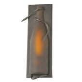 Casual Tuscan Vineyard Frosted Amber Wine Bottle Pocket Wall Sconce - Meyda 99009