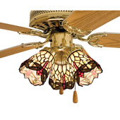 Tiffany Hanginghead Dragonfly Fan Light Shade - Meyda 99245