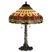 Tiffany Colonial Tulip Table Lamp - Meyda 99270