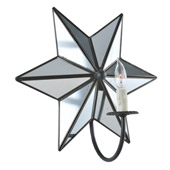 Traditional Mirrored Star Wall Sconce - Meyda 99585