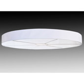 Contemporary Cilindro White Fabric Flush Mount Ceiling Fixture - Meyda 99663
