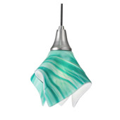 Contemporary La Spiaggia Handkerchief Fused Glass Mini Pendant - Meyda 99999