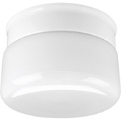 Transitional White Glass Flush Mount Ceiling Fixture - Progress Lighting P3516-30