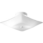 Classic/Traditional Square Glass Semi-Flush Ceiling Fixture - Progress Lighting P4961-30