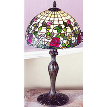 Paul Sahlin Tiffany 1230 Tiffany Rose Garden Table Lamp