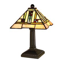 Paul Sahlin Tiffany 1638 Small Squares Banner Accent Lamp