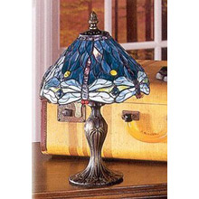 Paul Sahlin Tiffany 638 Dragonfly Blue Accent Lamp