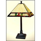 Craftsman/Mission Simple Border Table Lamp - Paul Sahlin Tiffany 1290