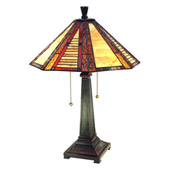 Craftsman/Mission Octagon Table Lamp - Paul Sahlin Tiffany 1614