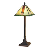 Craftsman/Mission Simple T Accent Lamp - Paul Sahlin Tiffany 459