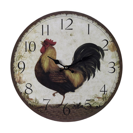 ELK Home 118-031 Rooster Wall Clock