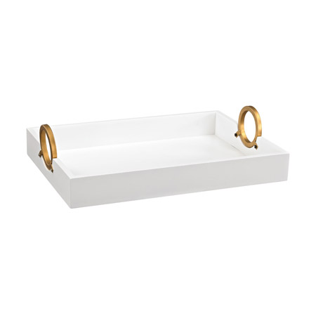 ELK Home 351-10181 Gold and White Tray