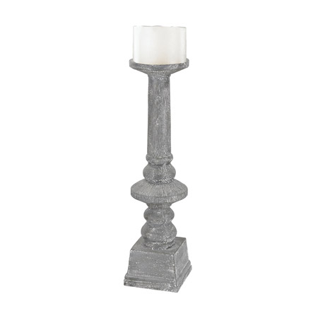ELK Home 9166-022 Floor Standing Grey Washed Candle Holder (Medium)