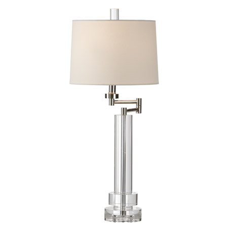 Wildwood 22159 Crystal Graduated Rounds Swing Arm Table Lamp