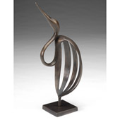 Contemporary Stylized Crane Sculpture - Wildwood 291629