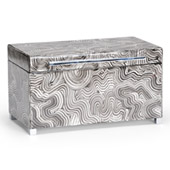 Grey Wood Footed Box (Lg) - Wildwood 300695