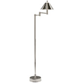 Transitional Ashbourne Floor Lamp - Nickel - Wildwood 60394
