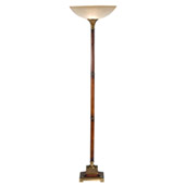 Traditional Slender Wood Torchiere Floor Lamp - Wildwood 9120