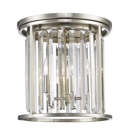 Z-Lite 439F14-BN Crystal Monarch Semi Flush Mount Light Fixture