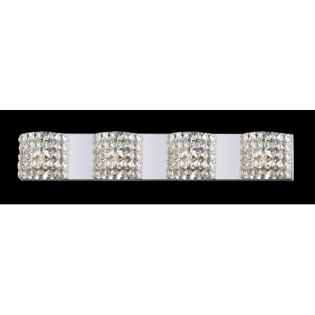 Z-Lite 867-4V-LED Crystal Panache 4 Light Vanity Light