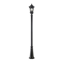 Z-Lite 543PHB-519P-BK Doma Outdoor Complete Post Light Fixture