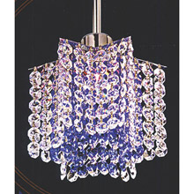 Glow Lighting 710I Fuzion X Sapphire Blue and Clear Crystal Two Layer Star Shaped Pendant
